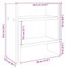 vidaXL Organizér na stôl, biely 34,5x15,5x35,5 cm, kompozitné drevo - Biela - 144423-90411