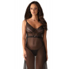 Košieľka Obsessive Estiqua long chemise Farba: Čierna, Veľkosť: XS/S