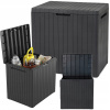 Záhradný box - úložný box na terasu 113L grafit (Balkónový záhradný box na terasu 113L grafit)