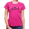 Fajntričko Tričko - EKG Music, Farba ružová, Strih/ Variant Pánsky / UNISEX