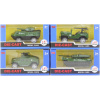 Auto army vojenské kovové 1:87 tank 4 druhy v krabici