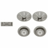 Blanco ODTOKOVÁ SADA INFINO S PŘEPADEM C-OVERFLOW, SATIN DARK PLATINUM PRO DVA DŘEZY - 207410