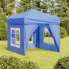 zahrada-XL Skladací párty stan s bočnicami modrý 2x2 m 93500