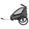 Qeridoo Vozík za bicykel detský Qupa 1, nosnosť: 36 kg, 30 l, sivý, Q-QUP1-23-GR