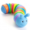 Fidget húsenica antistresová klik klak 17 cm Barva: Modrá