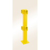 Rohový stĺpik ochranného zábradlia, žltý zinkovaný, na priskrutkovanie, 1000 x 100 x 100 mm