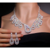 Naishide Jewelry Elegantní postříbřená souprava s krystalovými kapkami