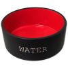 DOG FANTASY keramická miska čierno-červená WATER 16 x 6,5 cm 850 ml