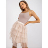 Dámska minisukňa s volánmi Suerta OCH BELLA beige