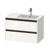 Duravit Ketho.2 Umývadlová skrinka, 55x81x48 cm, 2 zásuvky, lesklá biela K25268022220000