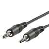 Kábel 3,5mm stereo jack M/M 0.2m, čierny