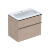 Geberit iCon Skrinka s umývadlom, 80x50x60 cm, 2 zásuvky, KeraTect, dub 502.332.JH.1
