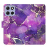 Flip pouzdro iSaprio - Motorola Moto G86 5G - Purple Marble s kapsičkami na karty (Flipové knížkové pouzdro, obal, kryt iSaprio s přihrádkami na karty a motivem)