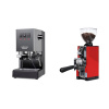 Gaggia Classic E24 BC, grey + Eureka Mignon Libra 65 All Purpose, CR ferrari red