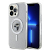 Zadný kryt Karl Lagerfeld IML Glitter Karl and Choupette MagSafe pre iPhone 15 Pro Max Transparent