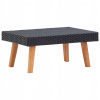 Stôl, stolík - Záhradný konferenčný stolík, poly ratan, čierna