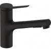 Hansgrohe Zesis M33 - Drezová batéria 150, s výsuvnou spŕškou, sBox lite, matná čierna 74803670