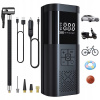 ELEKTRICKÁ AKUMULÁTOROVÁ PUMPA DO AUTA A BICYKLA POWERBANK LED 4500MAH