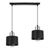 Light Home Závesné svietidlo Panta, 2x čierne kovové tienidlo, ch