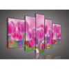 Obraz na plátne viacdielny - OB2555 - Ružové tulipány 170cm x 100cm - S4A