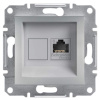 Asfora - Zásuvka datová RJ45, kat.6 UTP, aluminium, EPH4700161 (Schneider Electric, Asfora, aluminium)