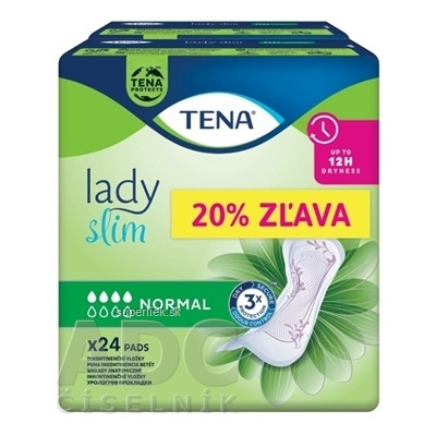 TENA Lady Slim Normal inkontinenčné vložky 2x24 ks (20% zľava) 1x1 set, 7322542427231