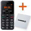 myPhone Halo Easy 128 MB / 4 MB 3G mobilný telefón čierny (Jednoduchý telefón pre seniorov myPhone Halo Easy, SOS + handrička)