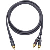 Oehlbach 23702 cinch audio Y kábel [2x cinch zástrčka - 1x cinch zástrčka] 2.00 m antracitová pozlátené kontakty; 23702