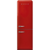 SMEG 51's Retro Style FAB32 kombinovaná chladnička s mrazákom dole červená