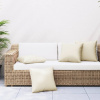 Polštáře na pohovku 4 ks krémové 40 x 40 cm textil Krémová 360361