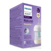 Avent Natural Response priehľadná fľaša s cumlíkom s ventilom AirFree 125 ml