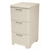 Curver Regál Style 3x14L se zásuvkami krémově bílý