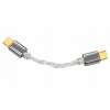 Kábel iBasso USB typ C - USB typ C 0,1 m strieborný