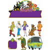 CUKROVÁ TLAČ jedlý obrázok na tortu Cukrová hmota SCOOBY DOO NARODENINOVÁ SADA #4