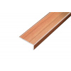 AP5 schodová lišta samolepiaca B, hliník+fólia čerešňa, v: 10 mm, š: 25 mm, d: 2,7 m
