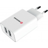Swissten Síťový Adaptér Smart Ic 2X Usb 2,1A Power + Datový Kabel Usb / Micro Usb 1,2 M Bílý 22051000