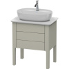 DURAVIT Luv stojaca skrinka pod umývadlo, pod dosku, 2 zásuvky, 638 x 450 x 743 mm, taupe matná lakovaná, LU956506060