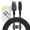 Kábel Baseus Tungsten Gold USB na USB-C, 100 W, 2 m (čierny) 6932172618094