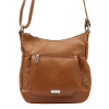 MiaMore Kožená crossbody dámská kabelka hnědá