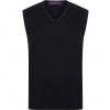 Henbury Pánska pletená vesta H724 Black S