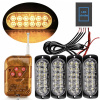 STROBOSKOP LED ORANŽOVÉ NÚDZOVÉ SVETLÁ 12V