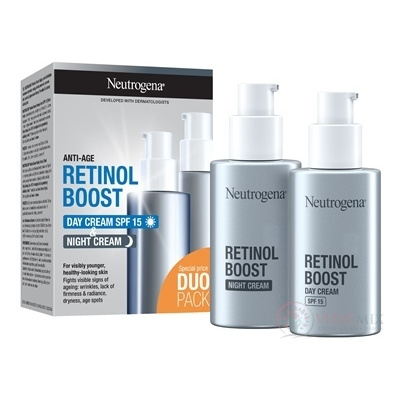 NEUTROGENA Retinol Boost Duo Pack DAY CREAM SPF 15 50 ml + NIGHT CREAM 50 ml,