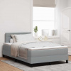 zahrada-XL Posteľ boxspring s matracom Svetlosivá 120 x 190 cm látka 3338594