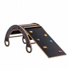 Hojdačka, hojdačka + horolezecká šmýkačka - Montessori MDF čierna 85 cm