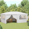 zahrada-XL Profesionálny párty stan+bočné steny 4x6 m, biely 90 g/m² 48527