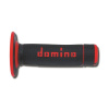 Gripy offroad DOMINO dĺžka 118 mm (čierna/červená)