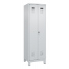 Skriňa na upratovacie prostriedky C+P Cabo-Plus, 600 x 500 x 1950 mm, bledosivá, nožičky