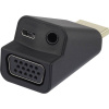 Renkforce RF-4149768 HDMI / VGA adaptér [1x HDMI zástrčka - 1x VGA zásuvka, jack zásuvka 3,5 mm] čierna; RF-4149768