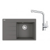 Franke Sety - Kuchynský set G250ŠK, fragranitový drez CNG 611-78 TL/7 a batéria FS 3230.031, sivý kameň/chróm 114.0700.686