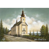 Obraz Rabčice kostol, VBart PREVEDENIE: OBRAZ na plátne blindrám, ROZMER v cm/TYP OKRAJA: 75x50